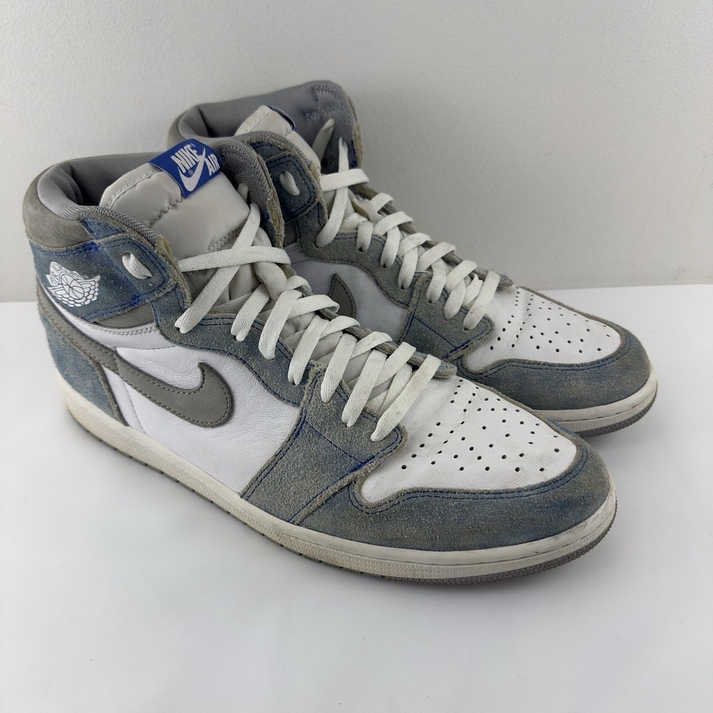 Nike Air Jordan 1 Retro High‎ OG "Hyper Royal" Men's Size 14 White Gray And Blue